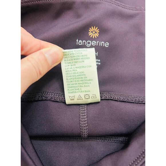 Tangerine Womens Leggings Size Small Plum Activewear Rib Trim Leggings - Picture 5 of 10